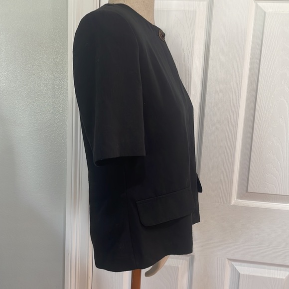 Vintage Norton McNaughton short sleeve blazer jacket top shoulder pads size 4 P - Picture 6 of 13